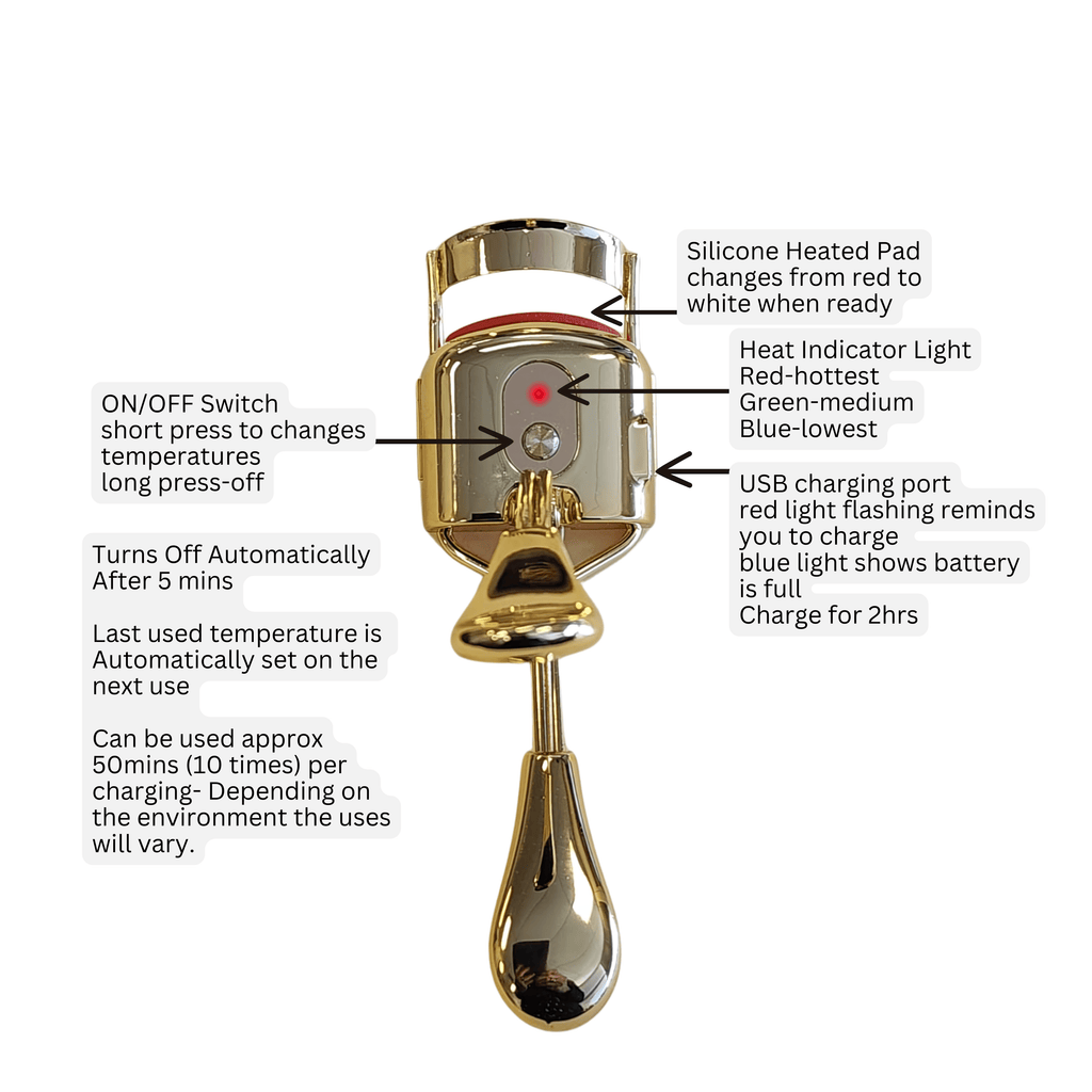 NEW MEGACURL HEATED EYELASH CURLER | SAFE GENTLE LONG LASTING CURL | RECHARGEABLE